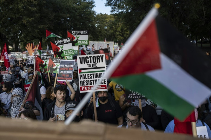 Pro-Palestinian protesters march in Chicago during the Democratic National Convention