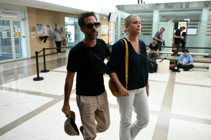 Daughter Caroline Darian (right) is attending the trial