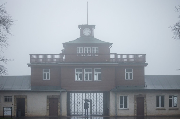The Nazi symbol has been scrawled into the Buchenwald memorial centre's visitors' book, and vandals have cut down trees planted at the site in memory of survivors of the camp