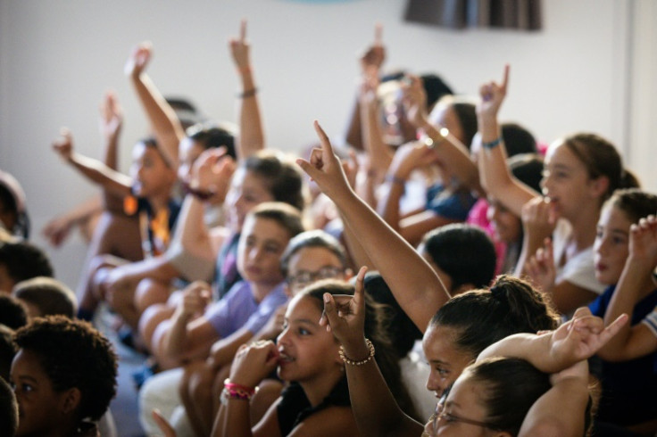 French school children went back to school on Monday