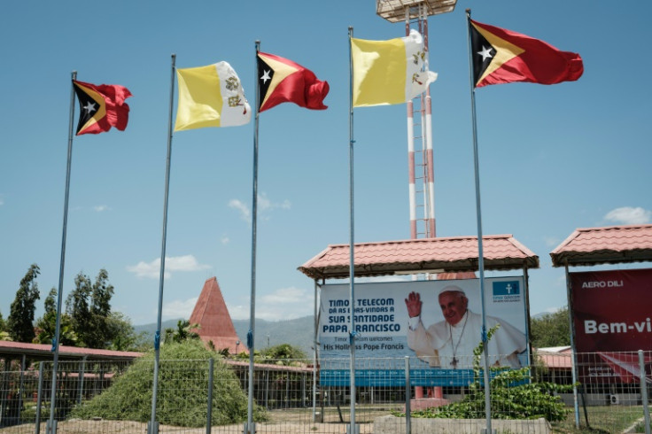 Pope Francis lands in the former Portuguese colony Monday, as part of his Asia-Pacific tour
