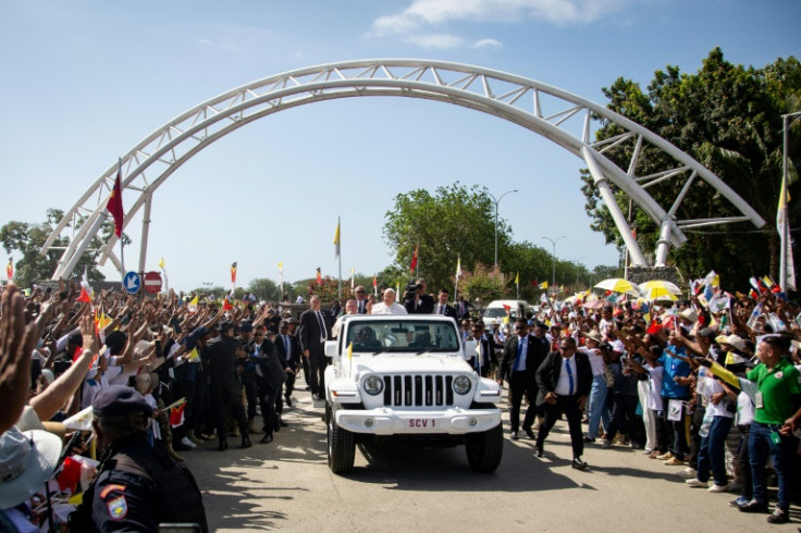 Pope Francis landed to a rock star welcome in East Timor, where tens of thousands of jubilant devotees lined the streets