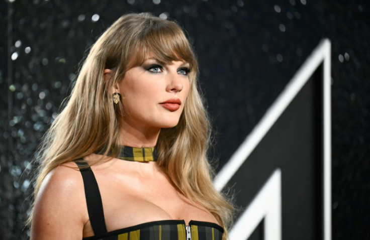 Taylor Swift arrives to attend the MTV Video Music Awards at UBS Arena in Elmont, New York, on September 11, 2024