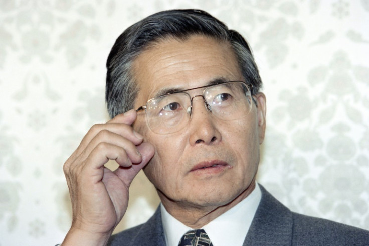 (FILES) portrait taken on November 13, 1996 shows Peruvian President Alberto Fujimori during his meeting with japanese Prime Minister Ryutaro Hashimoto in tokyo. Former Peruvian President Alberto Fujimori, who was released from prison on December 2023 und