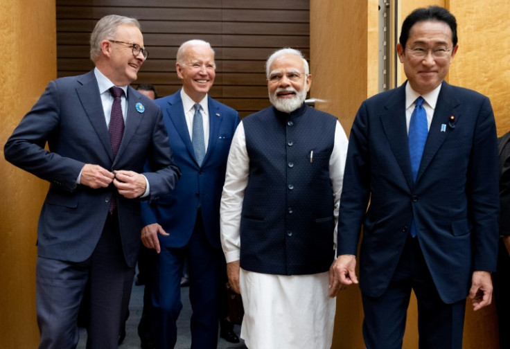 US President Joe Biden is hosting Japanese Prime Minister Fumio Kishida, Indian Prime Minister Narendra Modi and Australian Prime Minister Anthony Albanese