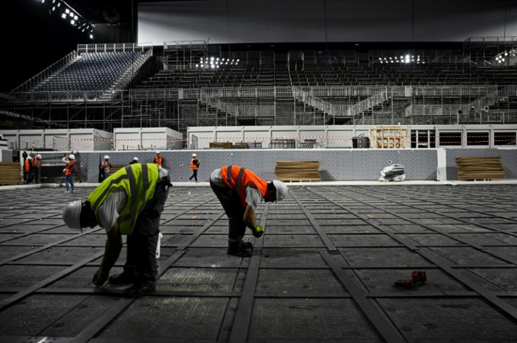 Some of the temporary facilities used for Paris 2024 will become permanent equipment, such as this swimming pool in the Defense Arena