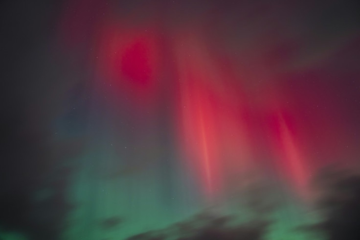 The light show over Haraldsted Lake near Ringsted in Denmark