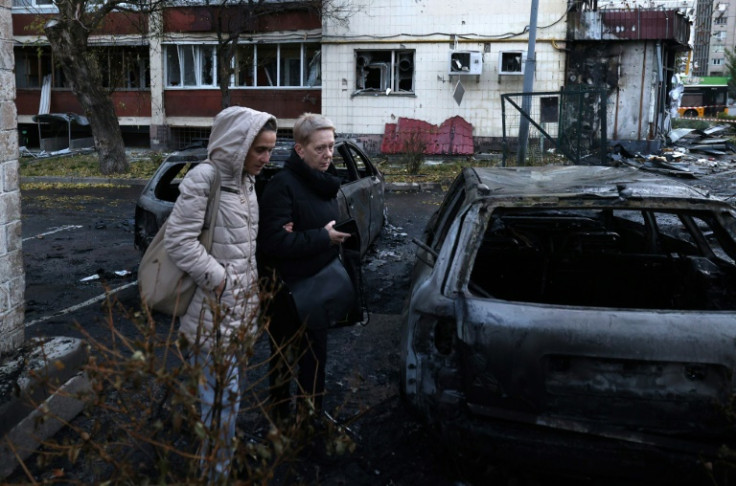 A Russian drone strike hit Kyiv