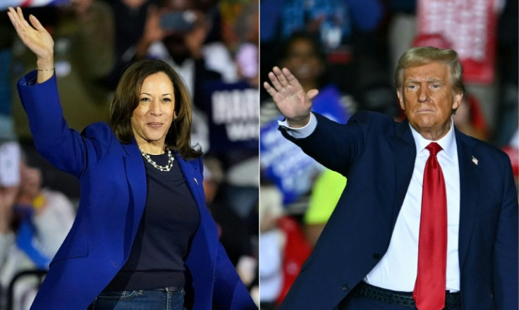 US Vice President Kamala Harris is neck and neck with former president Donald Trump