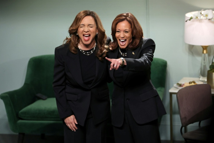 Harris wrapped a day on the campaign trail Saturday with a surprise appearance on 'Saturday Night Live'