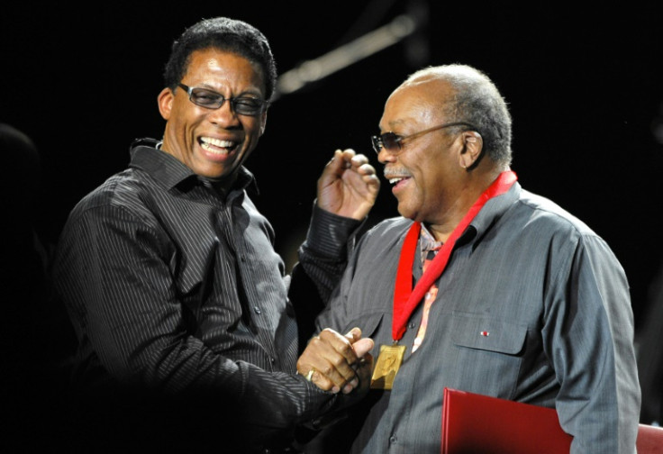 "You name it, Quincy's done it," said US jazz pianist and composer Herbie Hancock (L) of Quincy Jones (R) -- the pair are seen here in 2008