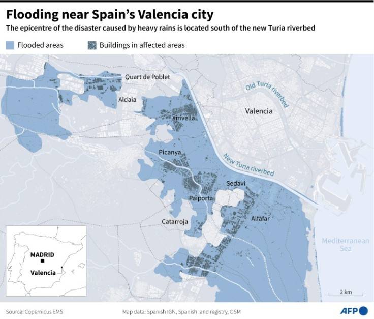 Flooding near Spain's Valencia city