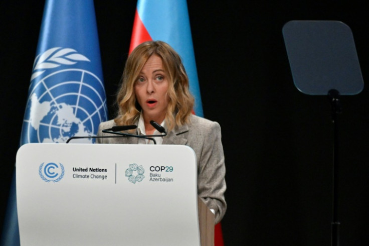 Italian Prime Minister Giorgia Meloni told COP29 that 'We must protect nature, with men at its core'