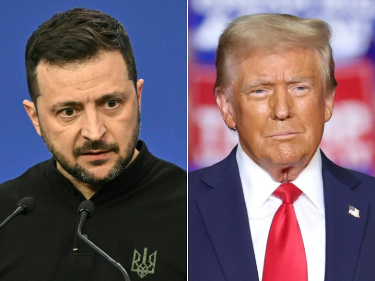 Ukraine's President Volodymyr Zelensky (L) and US President-elect Donald Trump spoke shortly after the latter's election