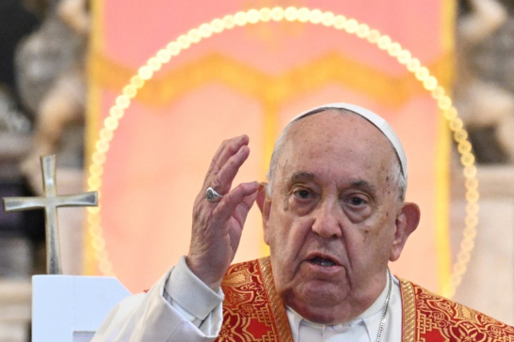 The pope called for peace 'throughout the Middle East' but also for 'the Ukranian people and the Russian people'