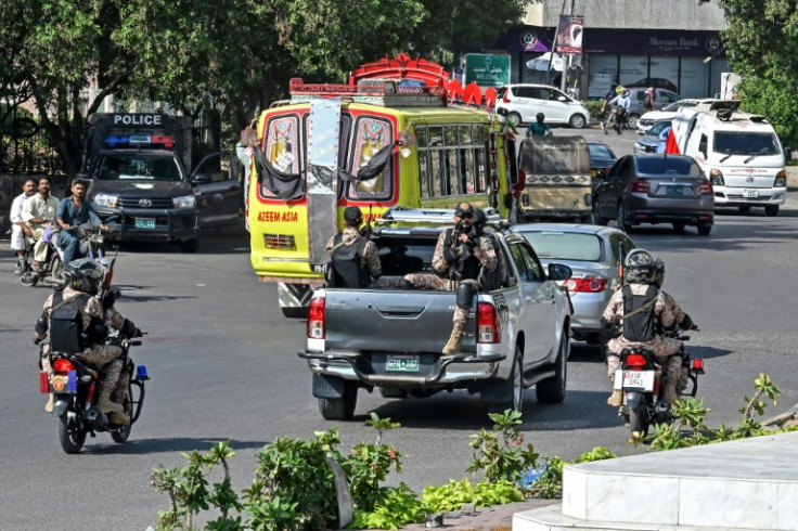 Chaotic Karachi traffic tends to swiftly part for the Toyota Hilux