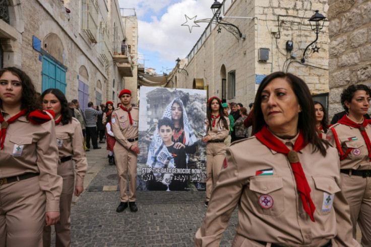 In the Israeli-occupied West Bank city of Bethlehem, observations of Christmas were once again modest under the shadow of war