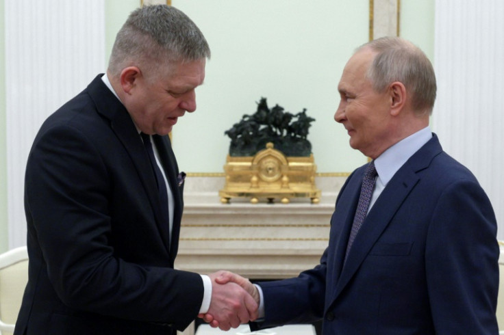 Slovakian premier Robert Fico met with Russia's President Vladimir Putin in Moscow on December 22