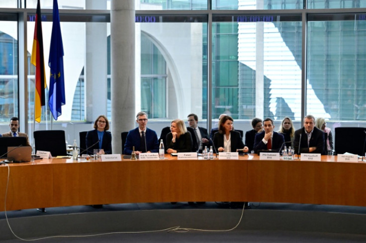 German Interior Minister Nancy Faeser, centre, at a parliamentary committee hearing on the Magdeburg attack