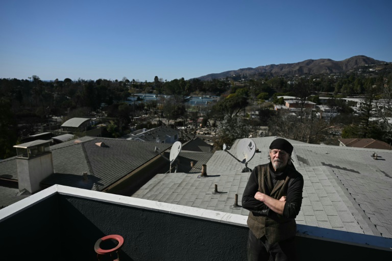 ‘Stubborn’ Janitor Camps Out Amid Rubble Of Los Angeles Fires