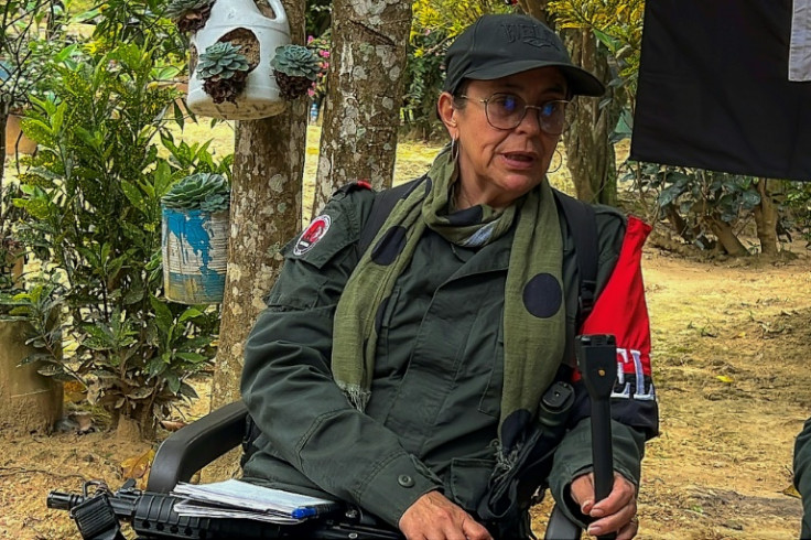 National Liberation Army ELN commander of the Manuel Vazquez Castano northeastern war front 'Ricardo' speaks during an interview with AFP in Catatumbo region, Colombia on March 8, 2025. Commanders from Colombia's National Liberation Army guerrilla group h