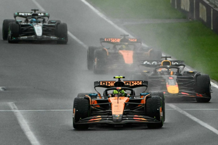 McLaren's British driver Lando Norris started on pole at the Australian Grand Prix