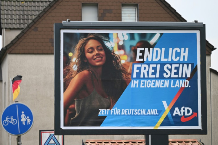 An AfD campaign poster ahead of February elections read: 'Finally be free in your own country'