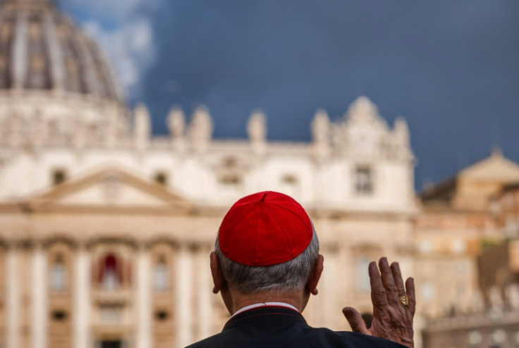 The cardinals take an oath of secrecy before the conclave