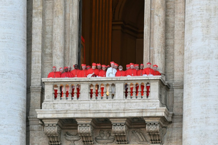 Cardinals joined the celebrations from a balcony of the St Peter's Basilica