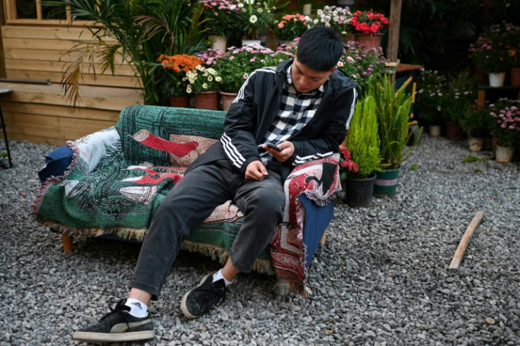 A man relaxes at a "youth retirement home" in Dali, in China's southwestern Yunnan province