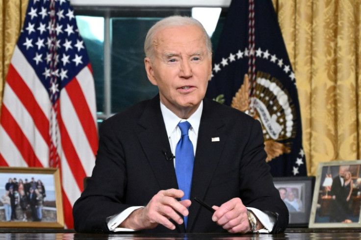 Joe Biden delivered a farewell address to the nation from the Oval Office in January 2025