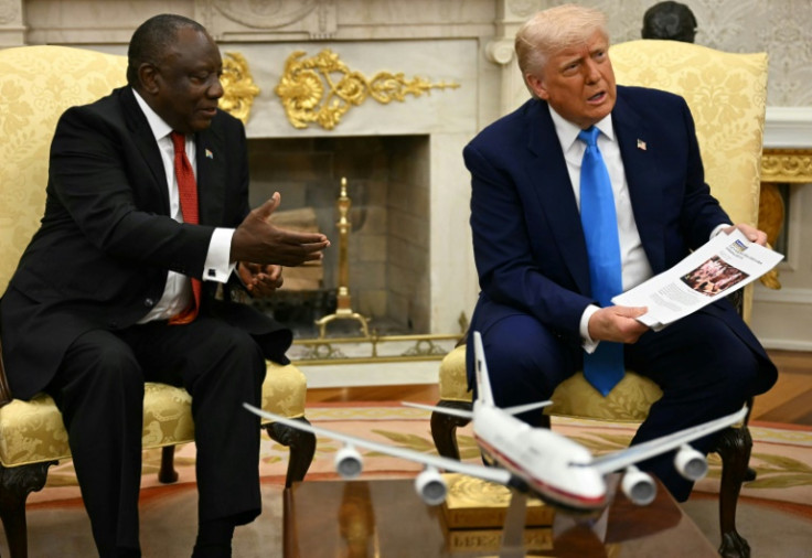 US President Donald Trump ambushed visiting South African President Cyril Ramaphosa with what he said was proof of genocide against white people
