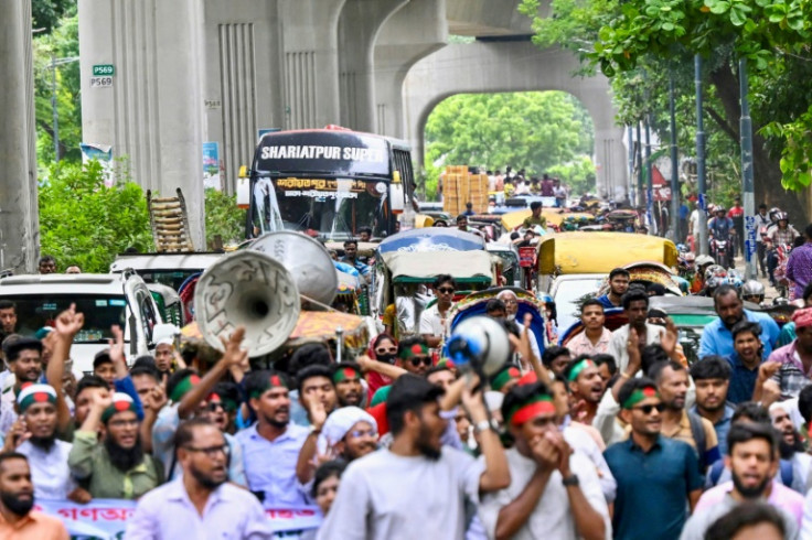 Protests have become part of daily life in Bangladesh's capital, with residents either taking part -- or avoiding them