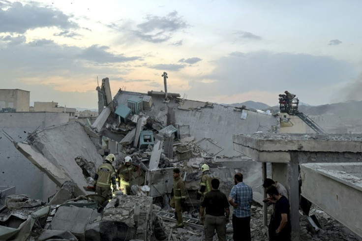 Buildings in Tehran were hit by the wave of Israeli strikes across Iran