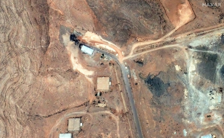 A satellite picture provided by Maxar Technologies shows air strike damage on tunnel entrances at Isfahan nuclear enrichment facility in central Iran on June 22, 2025