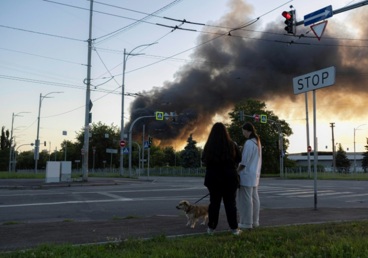 AFP heard drones buzzing over the capital and explosions ringing out throughout the night
