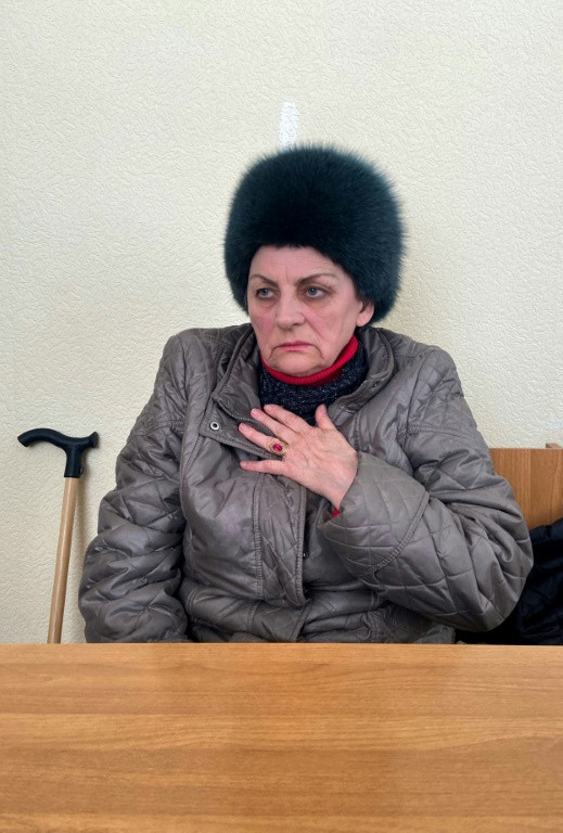 Evgeniya Mayboroda's nose began to bleed as the verdict was read