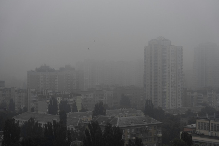 Kyiv was shrouded in smoke after the latest Russian salvo