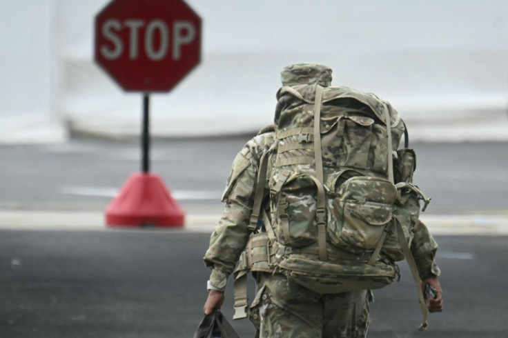 A member of the National Guard in Washington DC after Trump declared a federal takeover of the city's police