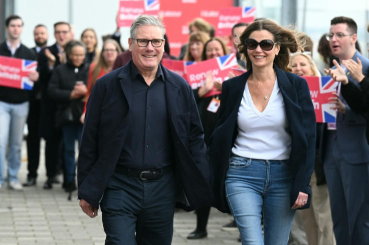 Keir Starmer and his wife Victoria arrive ahead of the annual Labour Party conference