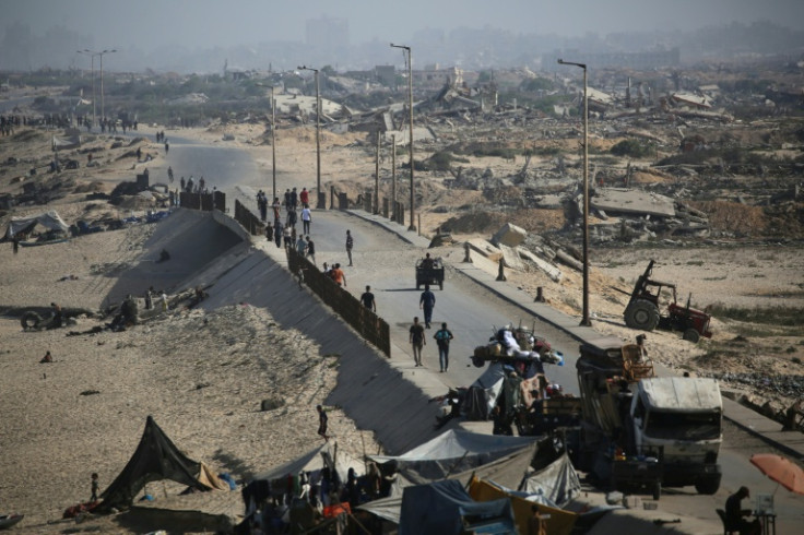 Vast swathes of the Palestinian territory have been turned to rubble