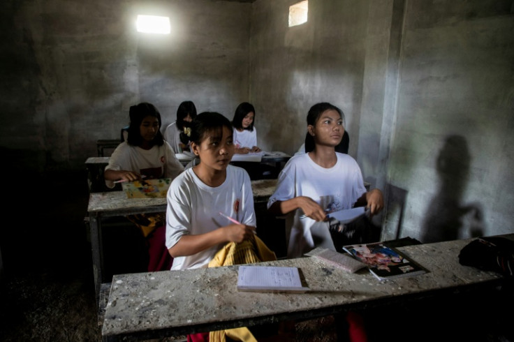 The bunker classroom was founded in June after a junta strike obliterated a nearby school and killed at least 20 pupils and two teachers