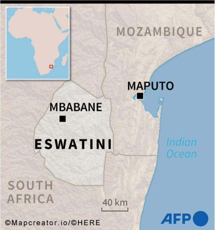 Map locating Eswatini.