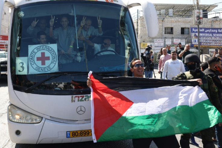 Prisoner releases also took place in the occupied West Bank city of Ramallah