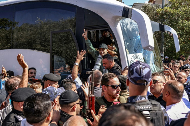 Prisoners were also released in the occupied West Bank city of Ramallah