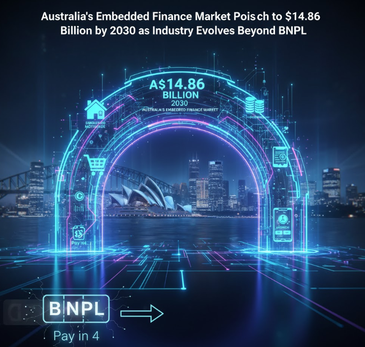 Australia's Embedded Finance Market Poised to Reach $14.86 Billion by 2030 as Industry Evolves Beyond BNPL