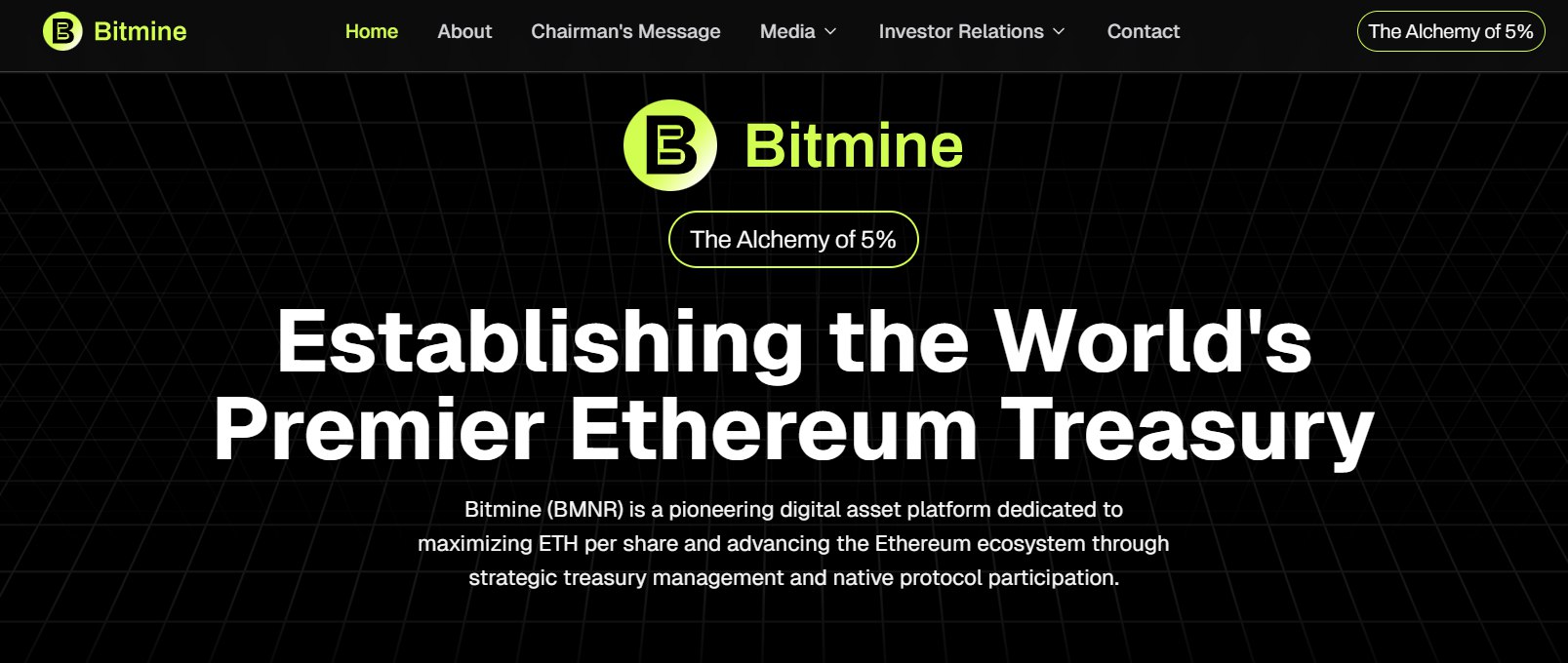 Bitmine Immersion Technologies (BMNR) Stock Trades Near $19.44 Amid Massive Ethereum Treasury Growth