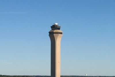 George Bush Intercontinental Airport's air traffic control tower in December
