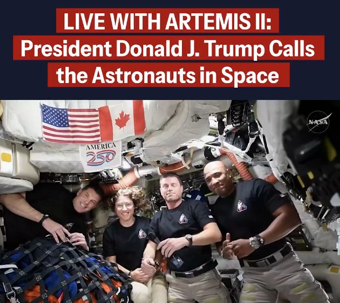 (VIDEO) Trump Congratulates Artemis II Astronauts in Historic Space Call 
