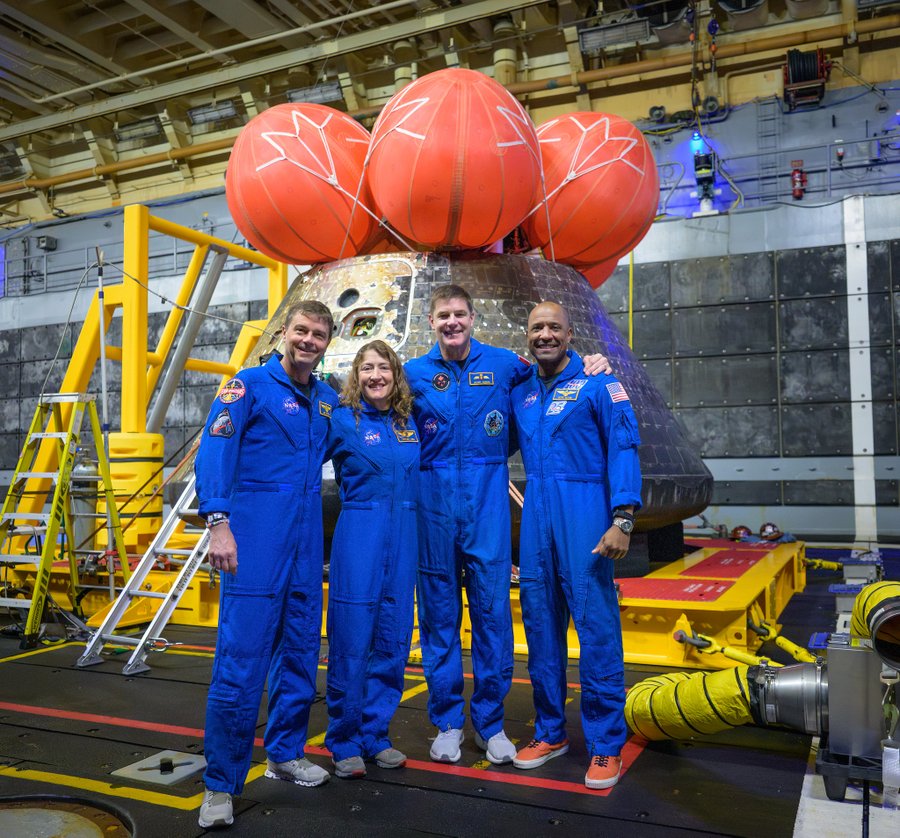 Artemis II Crew Poses with Orion 'Integrity' in Viral Post-Splashdown Photo After Historic Moon Flyby